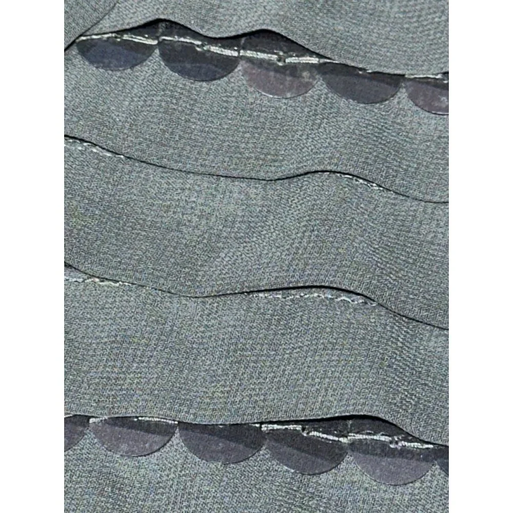Ann Taylor Large Dark Green Sleeveless Tank Top Iridescent Sequin Ribbed Design - Picture 12 of 13